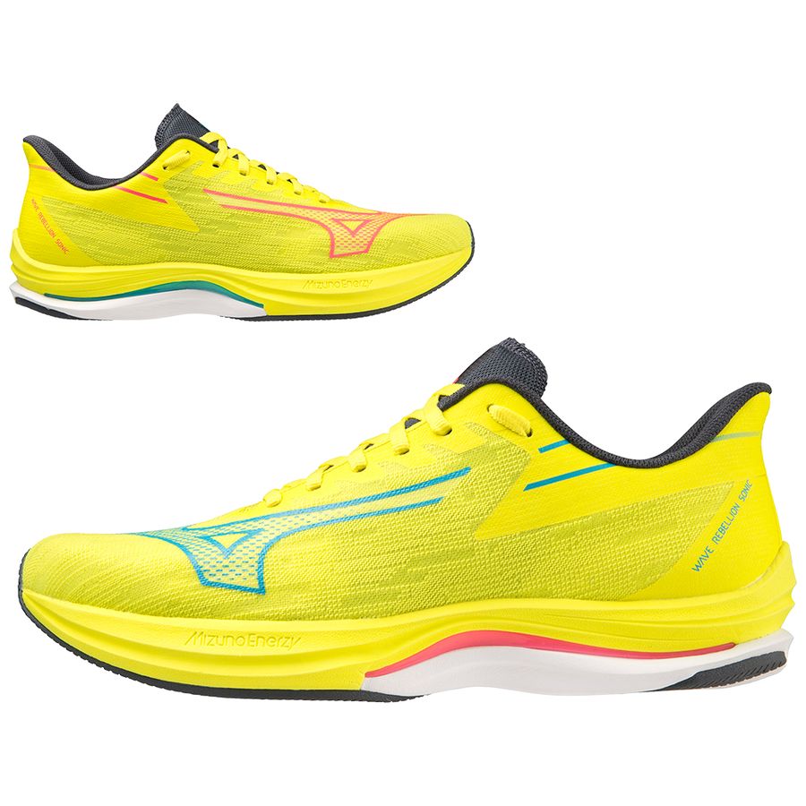 Yellow Men Mizuno Wave Rebellion Sonic Running Shoes | 7856-HSJUN