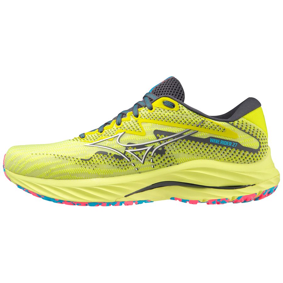 Yellow Men Mizuno Wave Rider 27 Running Shoes | 2946-MUKAY